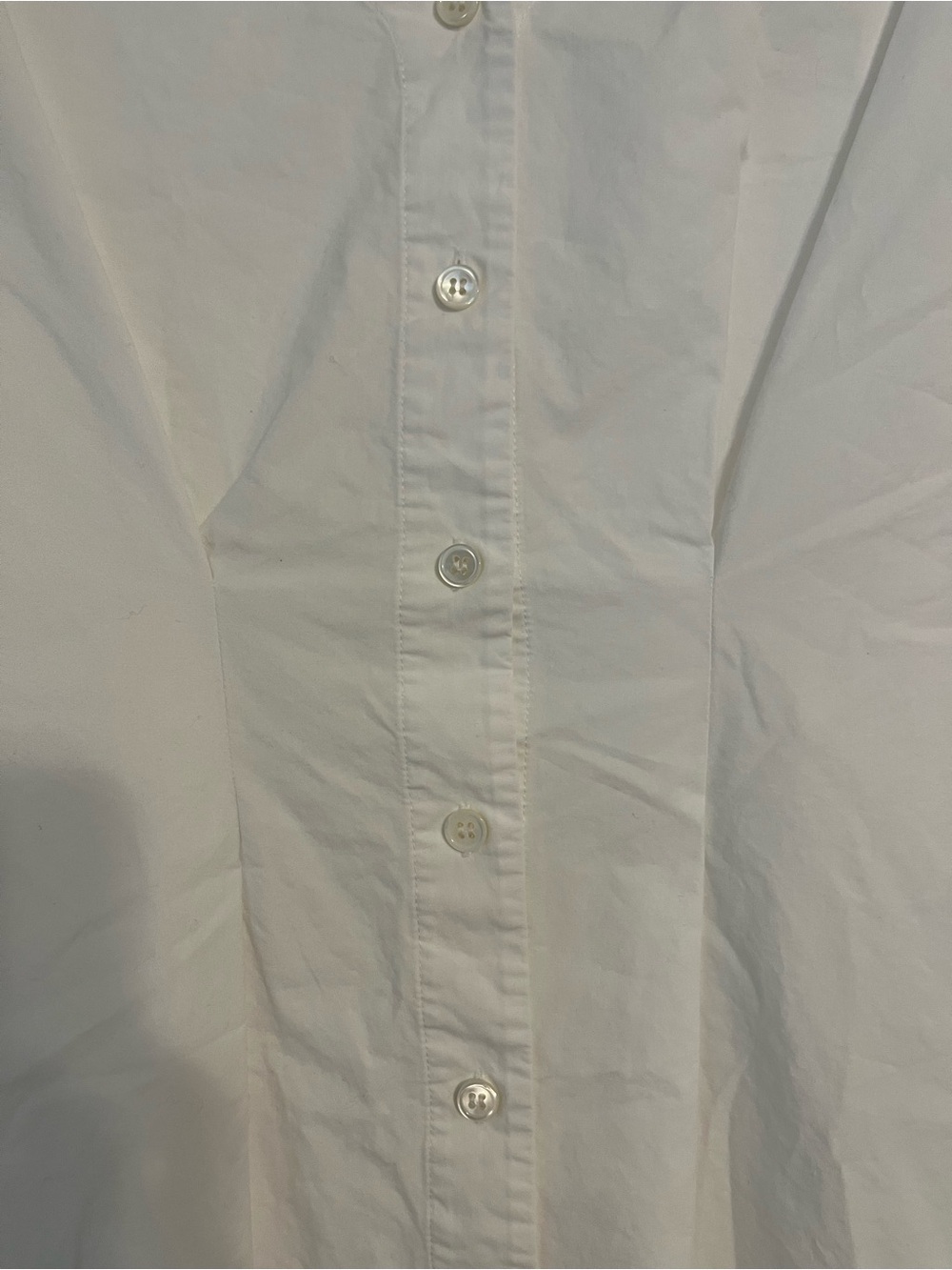 Frame Denim White Collared Mini Dress/Shirt - Picture 5 of 10